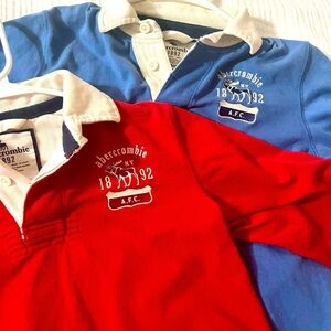 TWO Abercrombie & Fitch Kids Rugby Shirts - Medium